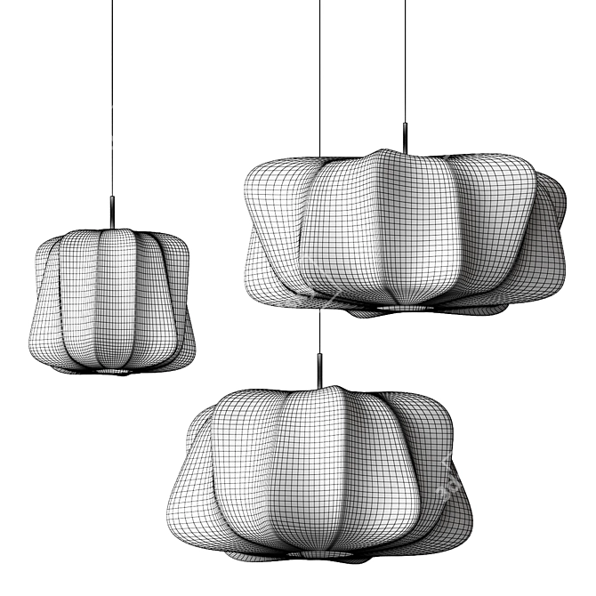 Elegant Cirrus Pendant Light 3D model image 5