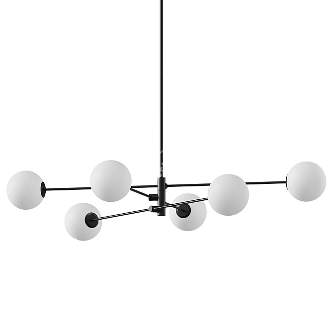 Modern Opal Pendant Lamp Fixture 3D model image 2