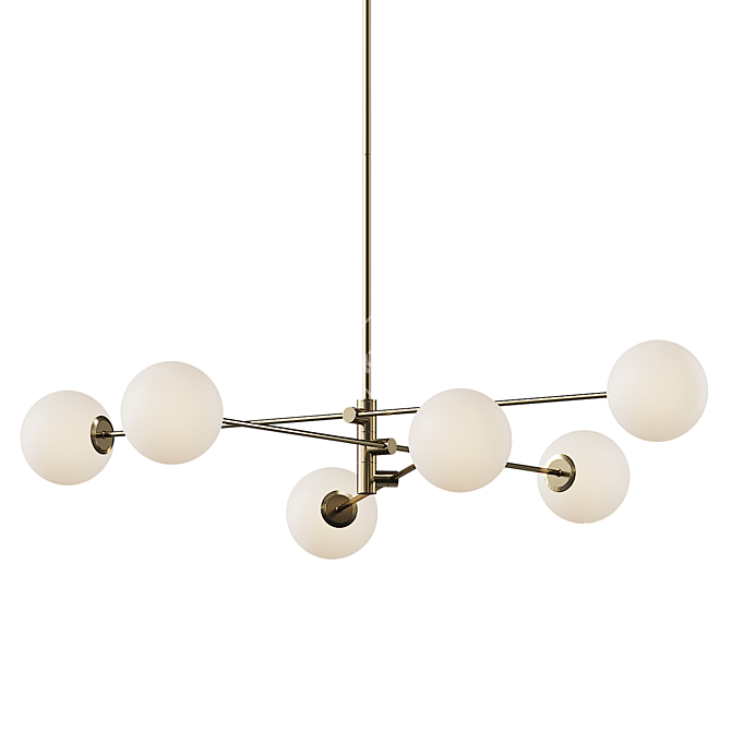 Modern Opal Pendant Lamp Fixture 3D model image 4