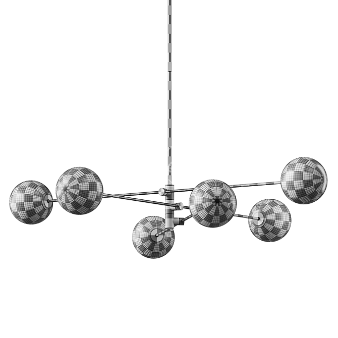 Modern Opal Pendant Lamp Fixture 3D model image 5