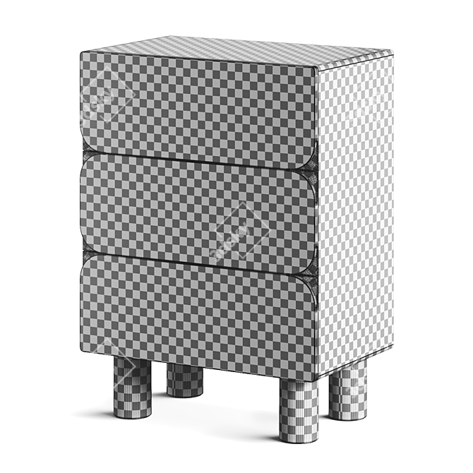 Oak Chest of Drawers: Modern, Versatile 3D model image 4