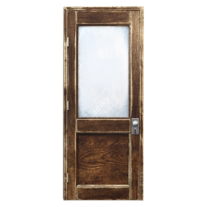 Charming Vintage Door 3D Model 3D model image 2