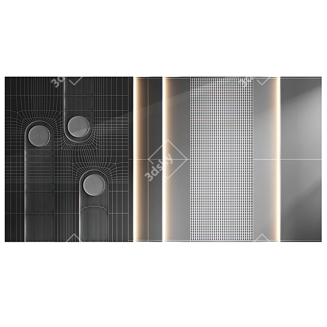 Large Wall Panel Export Model 3D model image 3