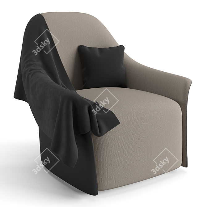 Luxurious Trussardi Casa Armchair 3D model image 3