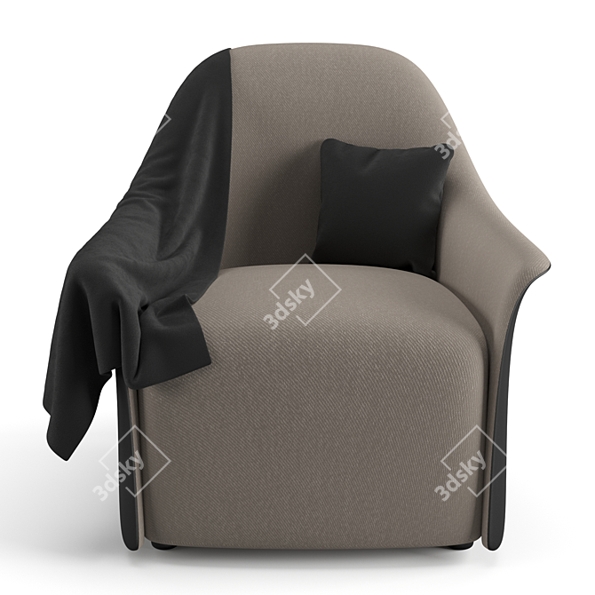 Luxurious Trussardi Casa Armchair 3D model image 4