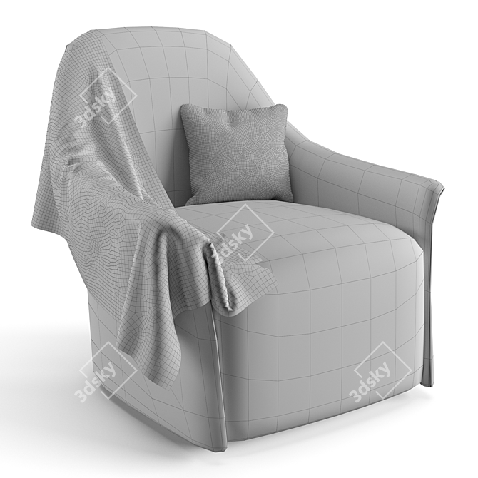 Luxurious Trussardi Casa Armchair 3D model image 2