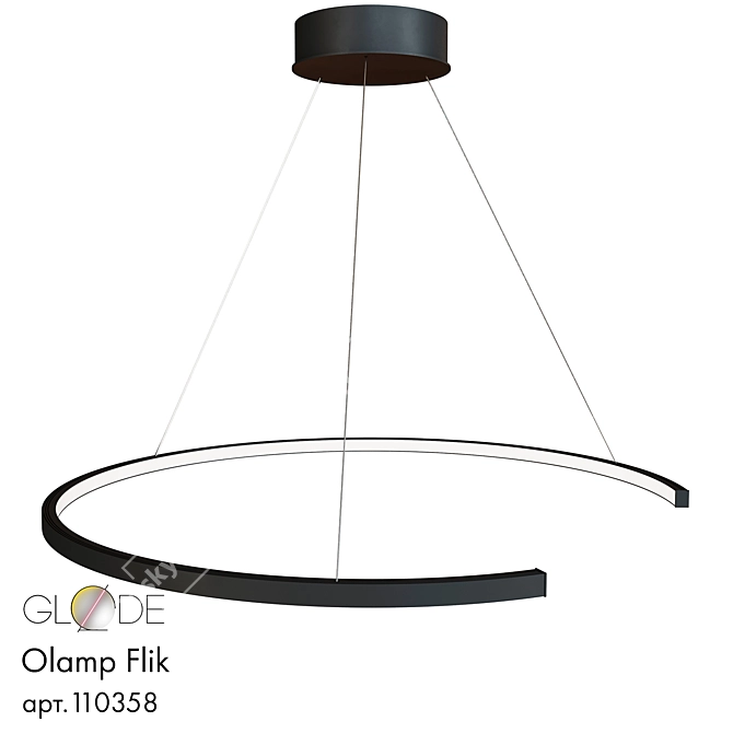 Anake Ring Chandelier - Glode's Striking Lighting 3D model image 3