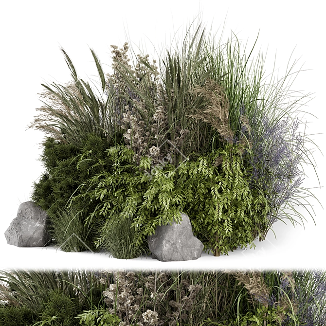 Outdoor Bush Set, 2015 Version 3D model image 1