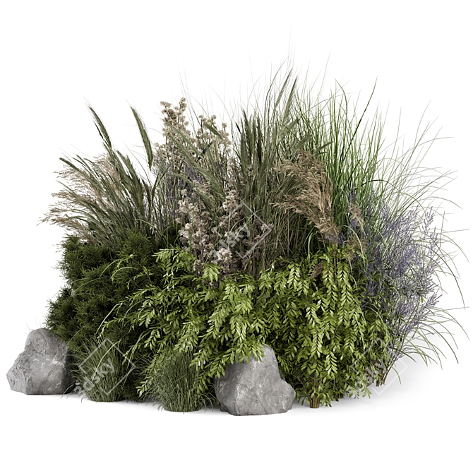 Outdoor Bush Set, 2015 Version 3D model image 2