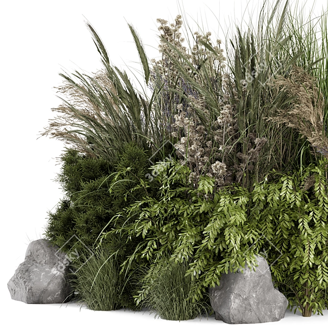 Outdoor Bush Set, 2015 Version 3D model image 3