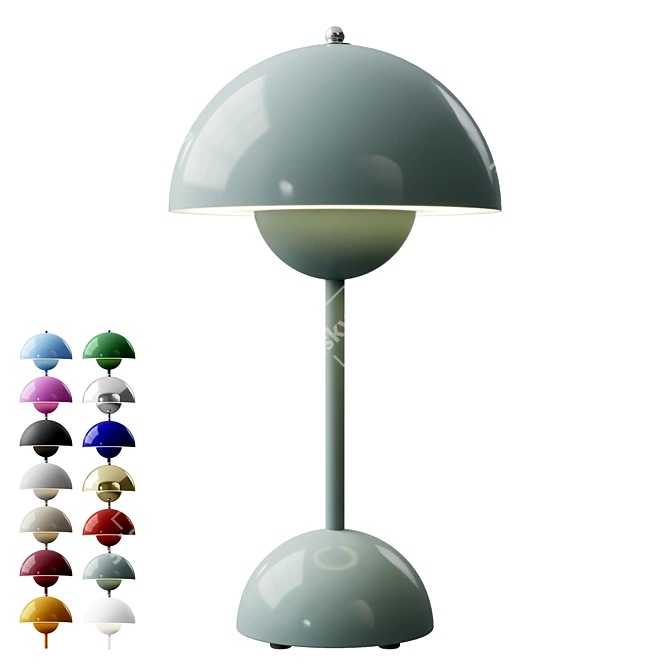 Minimalist Flowerpot Glass Table Lamp 3D model image 1