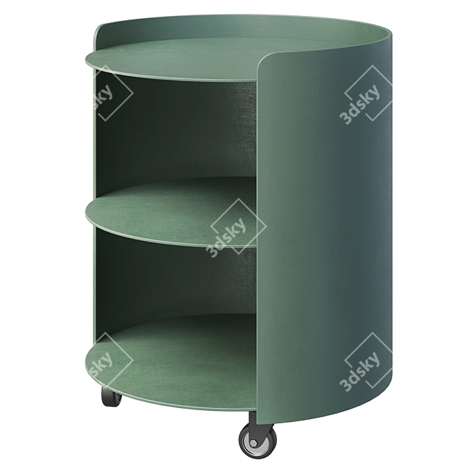 Customizable Bedside Cabinet: Black 3D model image 10