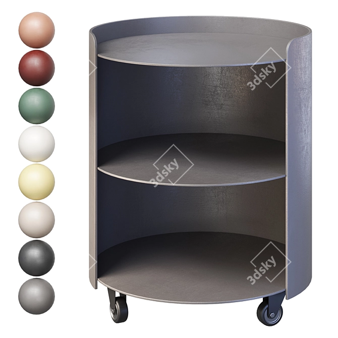 Customizable Bedside Cabinet: Black 3D model image 12