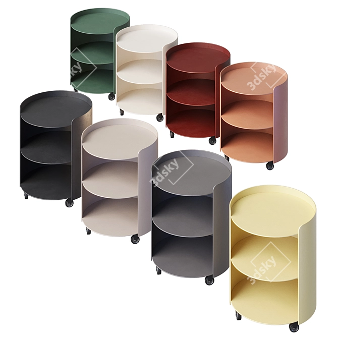 Customizable Bedside Cabinet: Black 3D model image 13