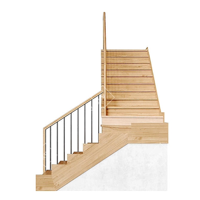 Modern Staircase Collection 27 3D model image 3