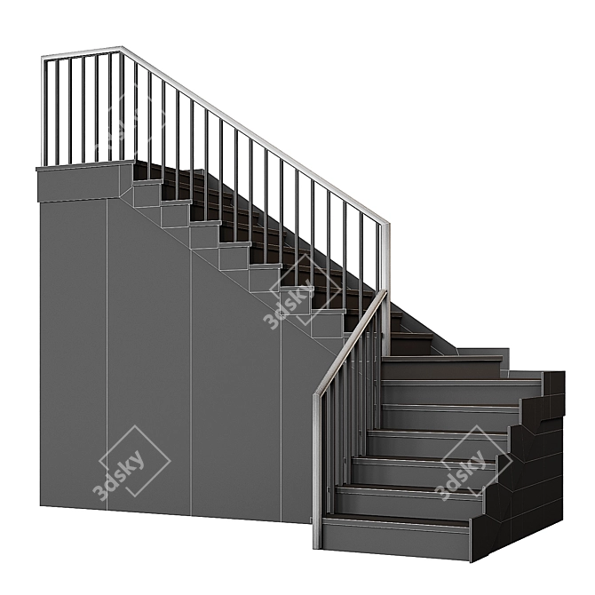 Modern Staircase Collection 27 3D model image 4