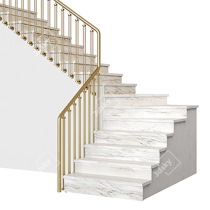 Marble Staircase Marvel 28 3D model image 2