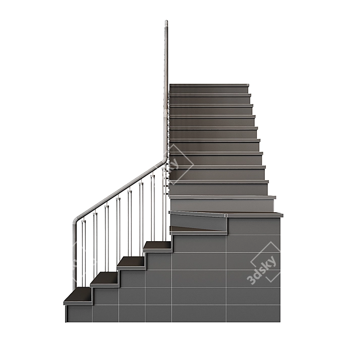 Marble Staircase Marvel 28 3D model image 6