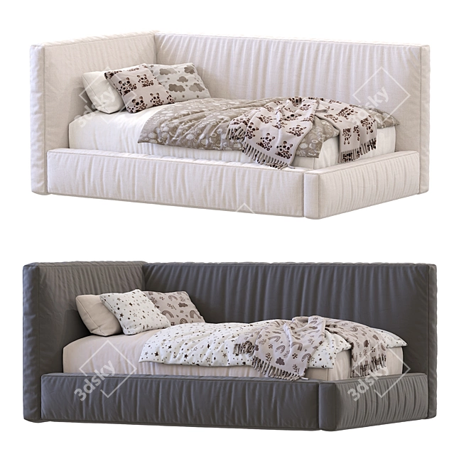 Contemporary Pula Bed 3D Model 3D model image 1