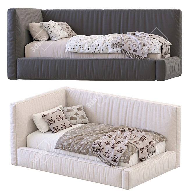 Contemporary Pula Bed 3D Model 3D model image 2