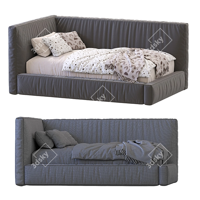 Contemporary Pula Bed 3D Model 3D model image 4