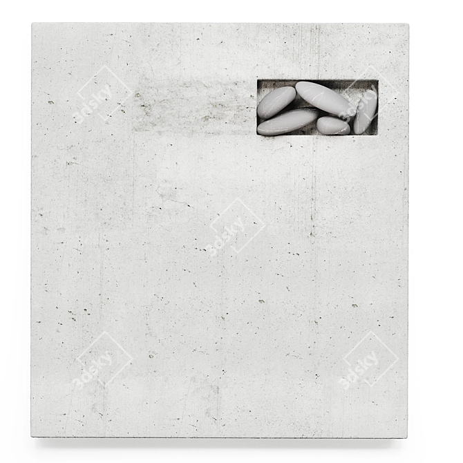 Modern Concrete Decorative Panel 3D model image 3