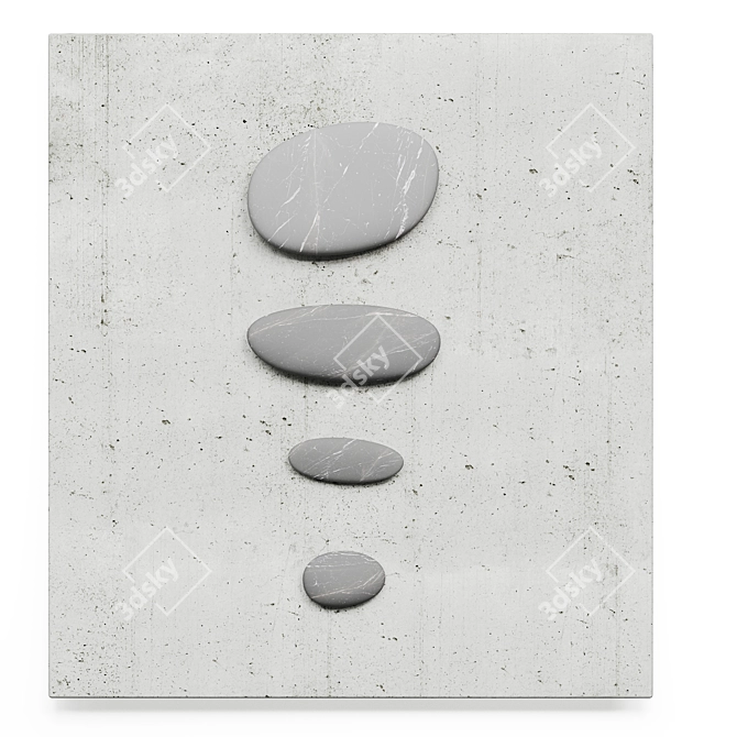 Modern Concrete Decorative Panel 3D model image 5