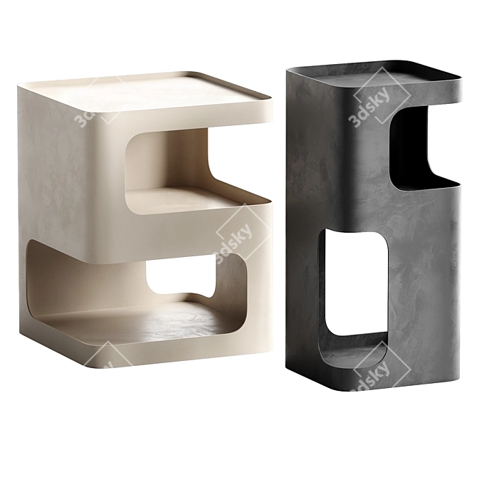 Modern Bedside Table Set: Broome Sandoval 3D model image 4