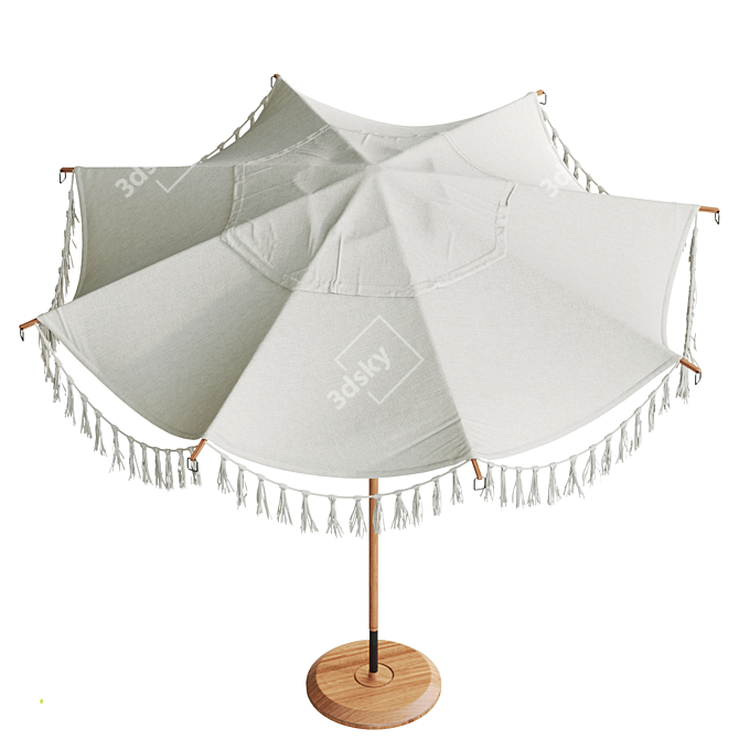 Stylish Outdoor Cantilever Umbrella 3D model image 2