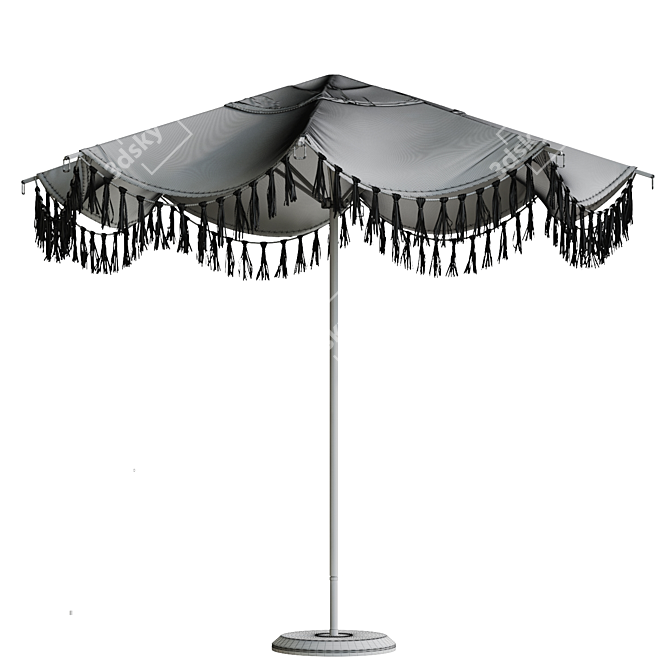 Stylish Outdoor Cantilever Umbrella 3D model image 4