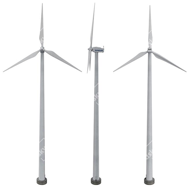 Modular Vertical Wind Turbine 3D model image 1