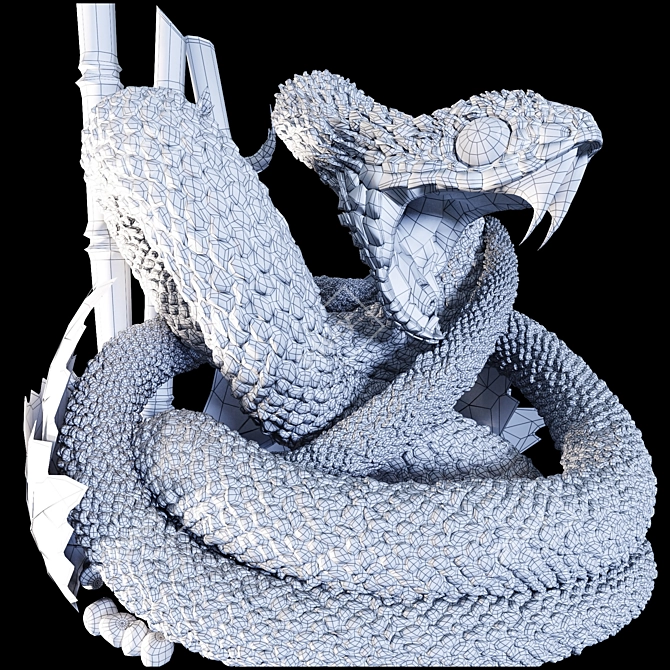 Vivid Horned Viper 3D Model 3D model image 5