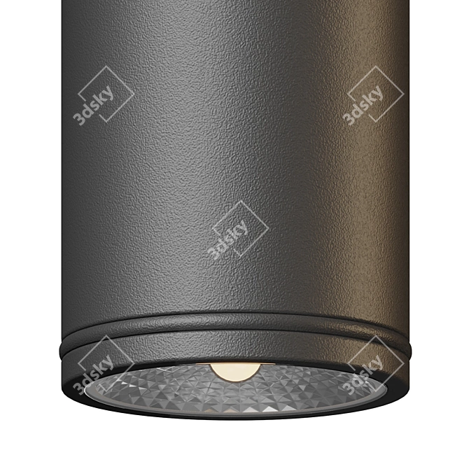 Urban LED Hanging Cylinder Light 3D model image 4