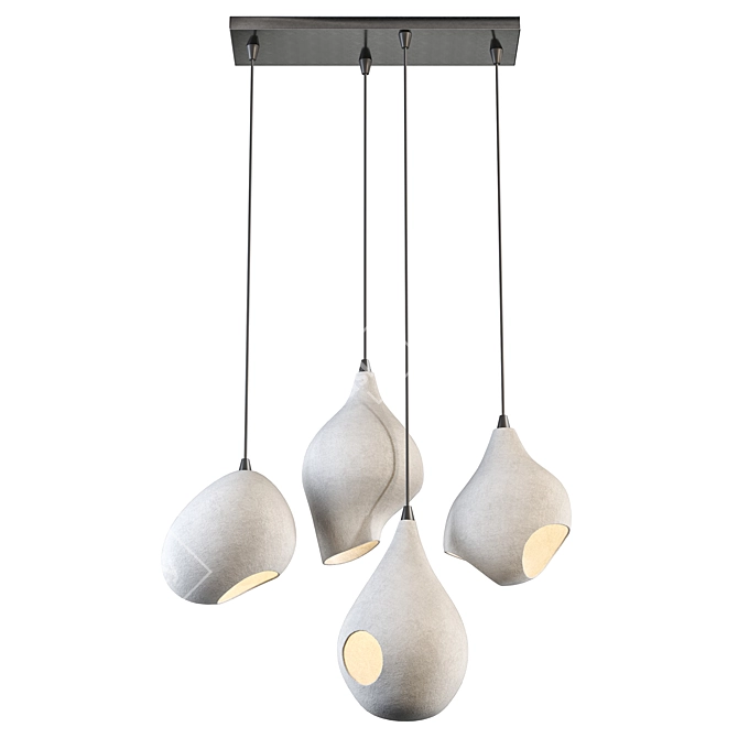 Nature-inspired Pendant Light Fixture 3D model image 2