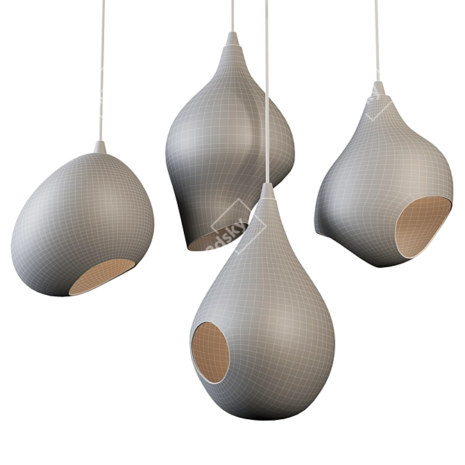 Nature-inspired Pendant Light Fixture 3D model image 5