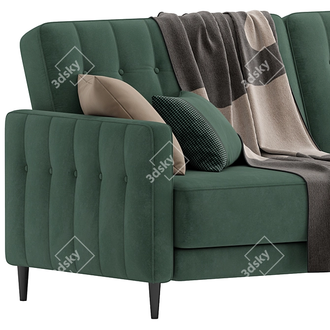 Modern Sofa Bed Clyde Green 3D model image 5