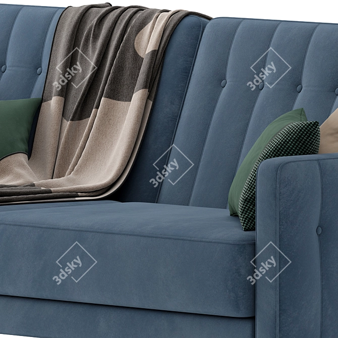 Modern Sofa Bed Clyde Green 3D model image 6