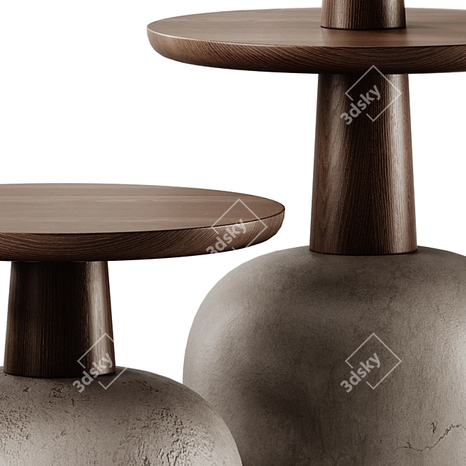 Bonaldo Concrete Assemblage Coffee Tables 3D model image 3