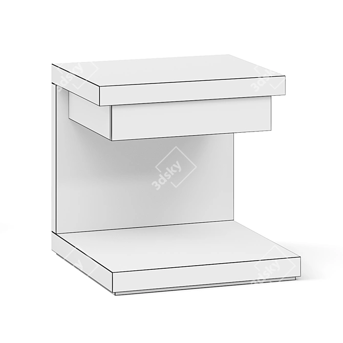 Modern Meridiani Cluny Nightstand Table 3D model image 3