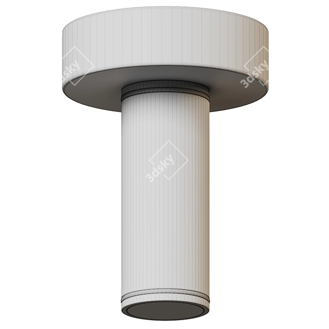 Cylindrical LED Outdoor Ceiling Mount 3D model image 6