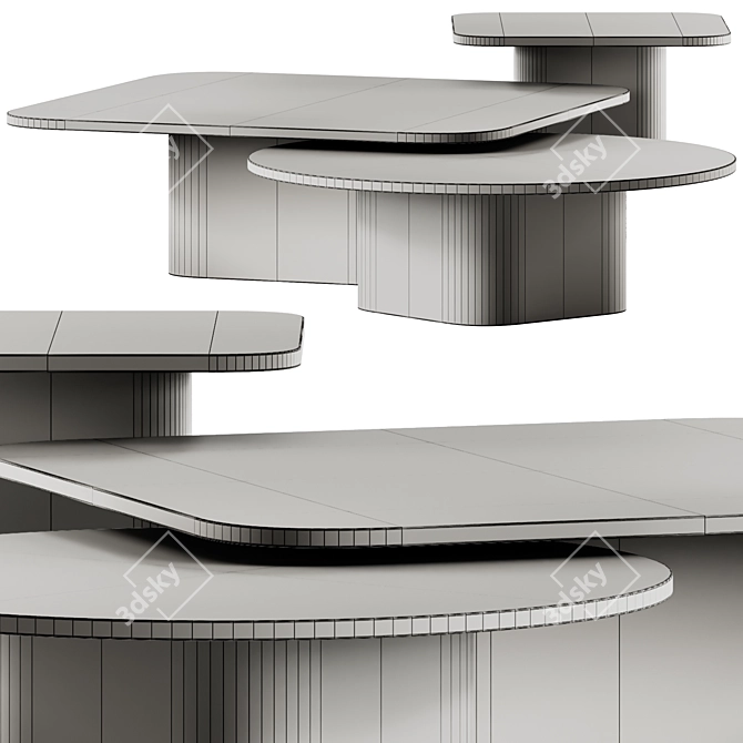 Sleek Bolia Eida Coffee Tables 3D model image 9