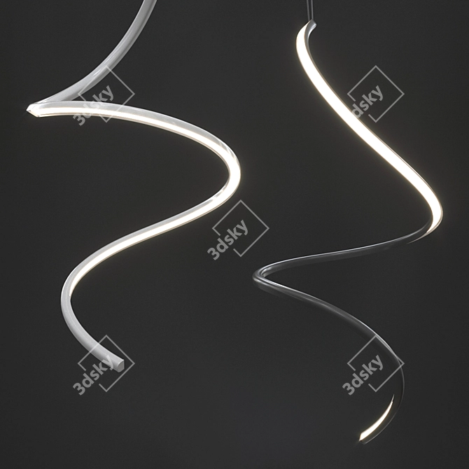 Elegant Noor Chandelier Glow 3D model image 4