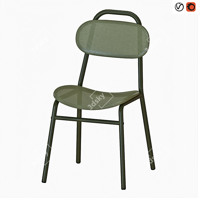 IKEA ENSHOLM Green Outdoor Chair 3D model image 1