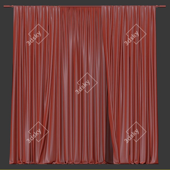 Refined Curtain #061 3D model image 4