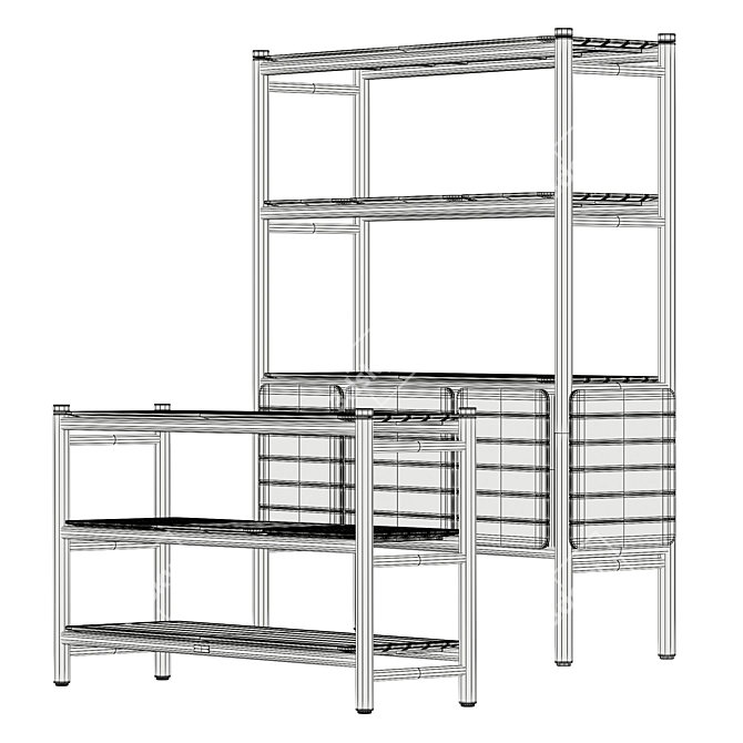 Apache Consolle Trolley Ensemble 3D model image 5