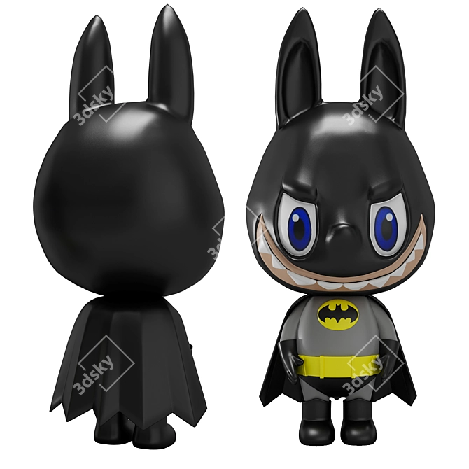 Labubu Batman POPMART Figure 3D model image 2