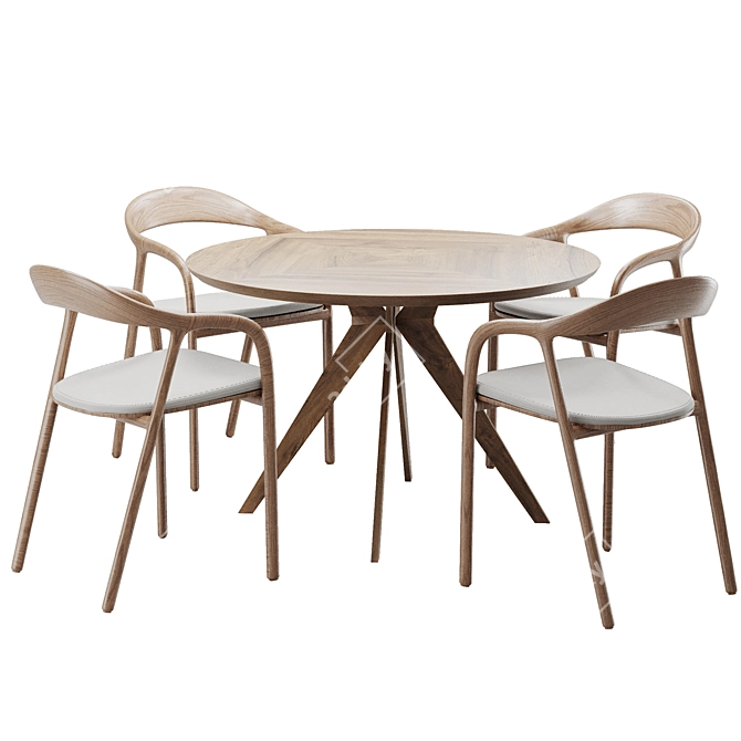 Modern Dining Set Neva 2016 3D model image 3