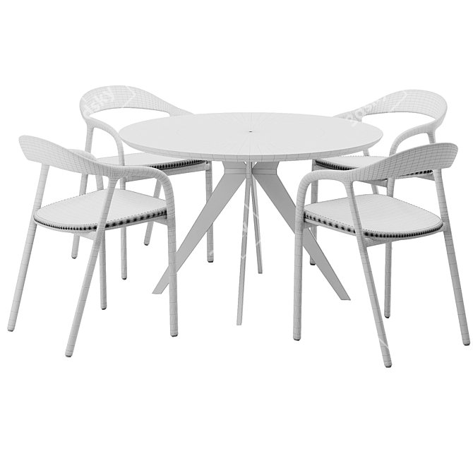 Modern Dining Set Neva 2016 3D model image 6