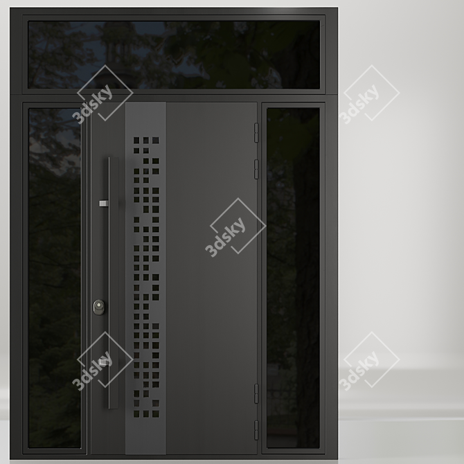 Modern Entrance Door Set 81 3D model image 1