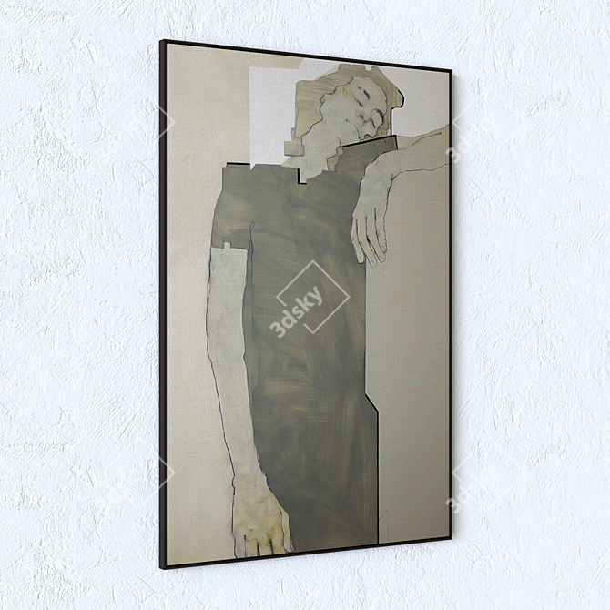 Wall Art Set with Frames 3D model image 4